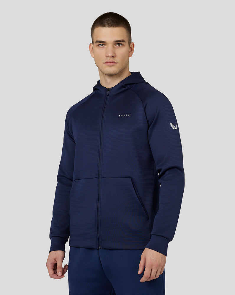 Castore Long Sleeve Aeroscuba Zip-Through Hoodie Navy | NIBCA2730