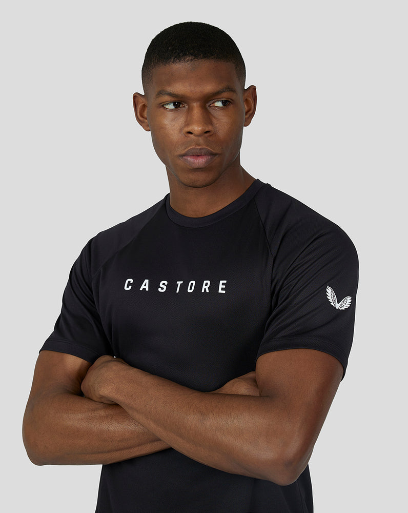 Castore Short Sleeve Raglan T-Shirt Black | VAIXL1240