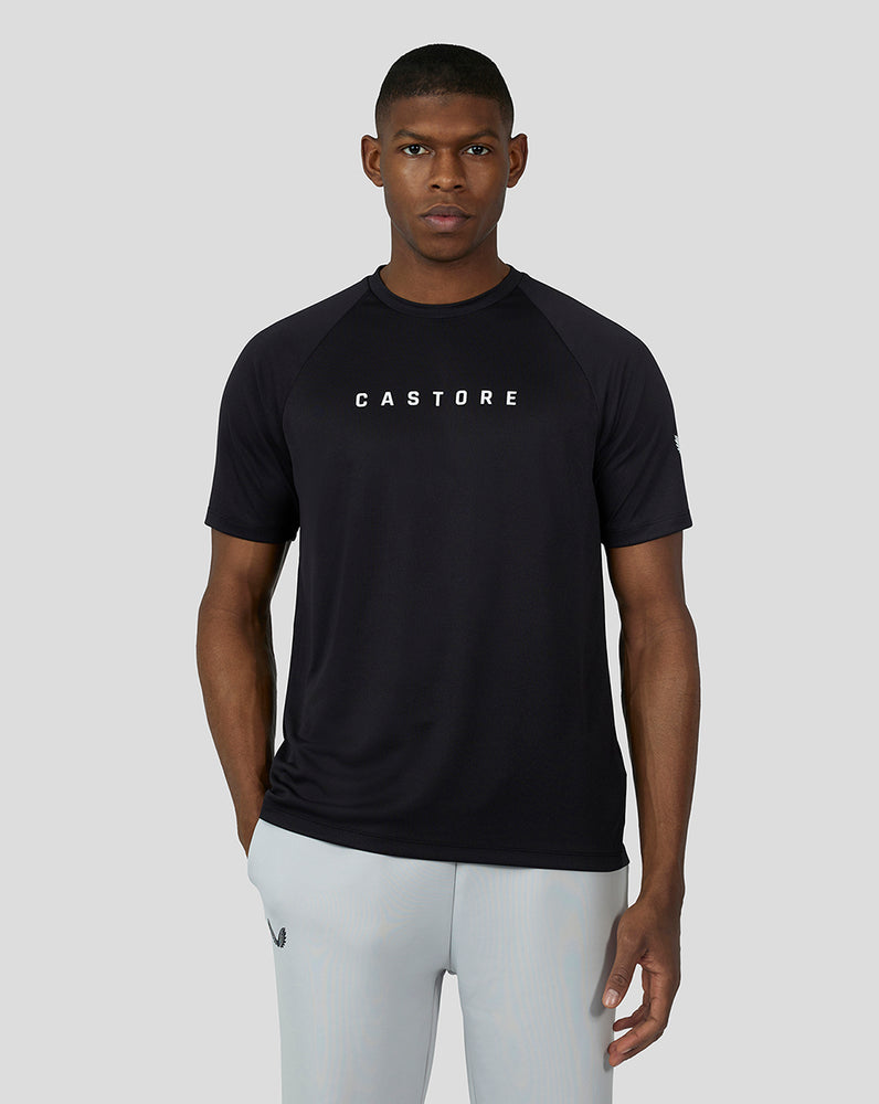 Castore Short Sleeve Raglan T-Shirt Black | VAIXL1240